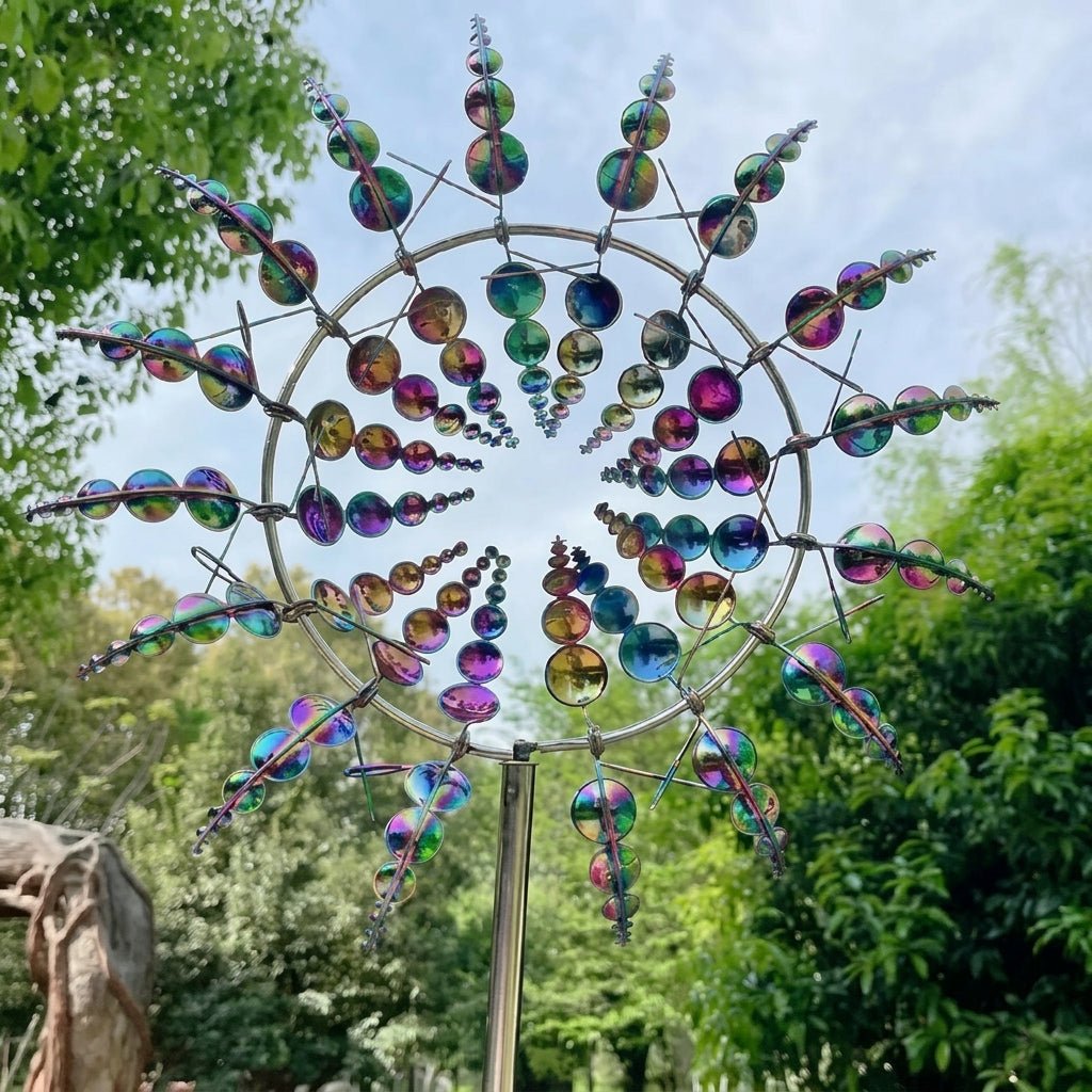 Kinetic Metal Wind Spinner with Double Wheel - Windspinner - Oaksoho