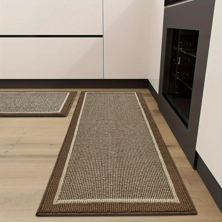 Kitchen Runner Set with Non - Slip Backing - Kitchen & Dining - Mocha - Oaksoho