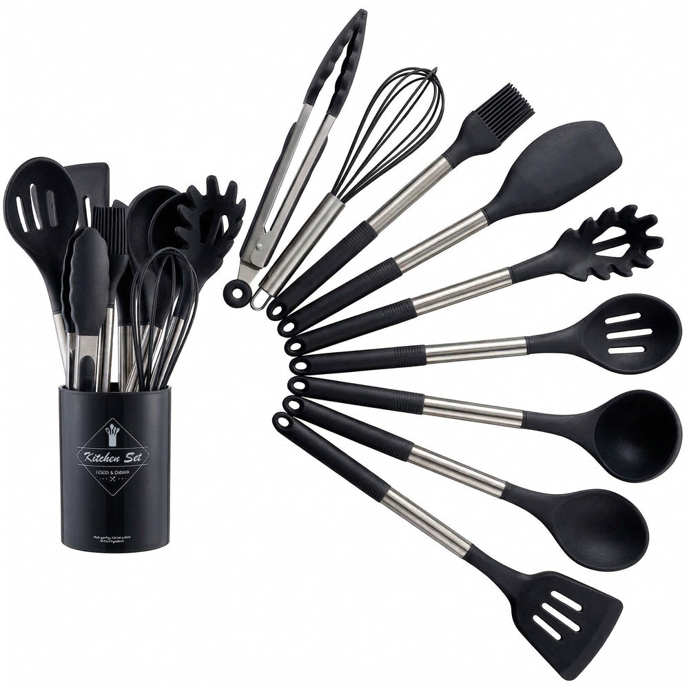 Kitchen Set for Efficient Cooking and Baking - Kitchen & Dining - Black - Oaksoho