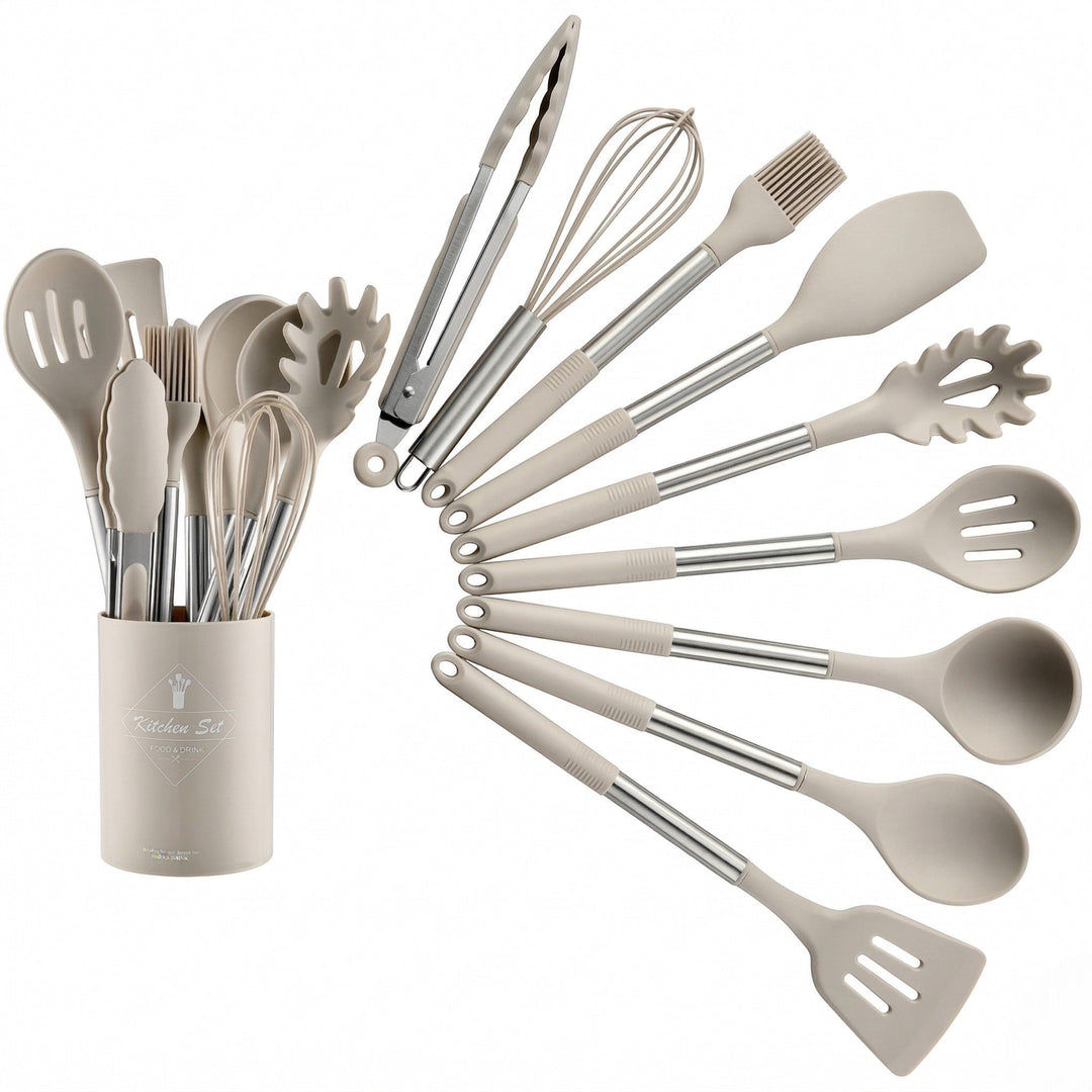 Kitchen Set for Efficient Cooking and Baking - Kitchen & Dining - Beige - Oaksoho