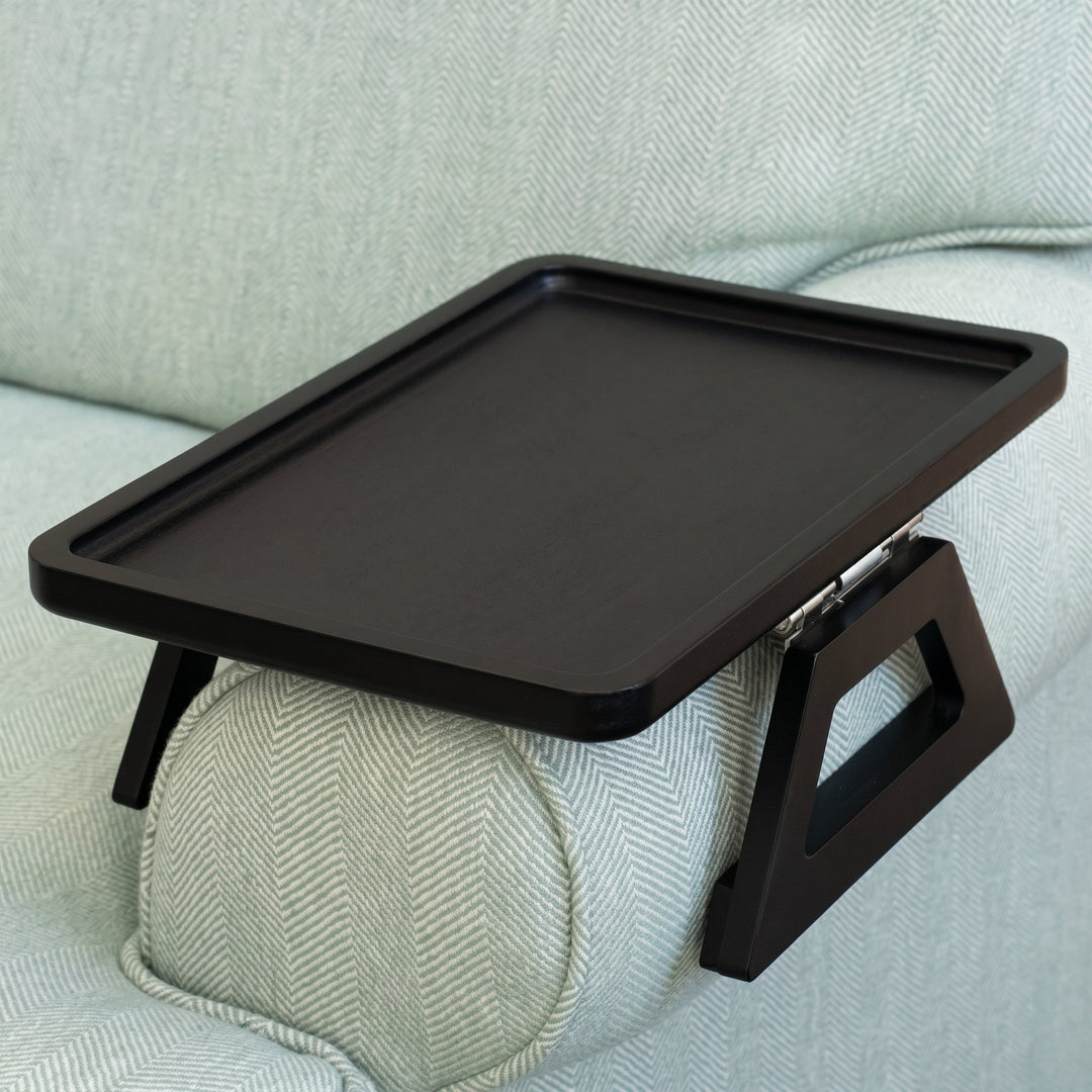 Foldable Sofa Tray with Armrest Attachment