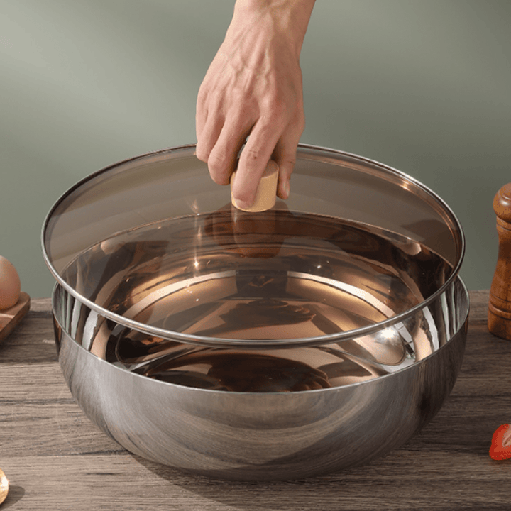 Large Mixing Bowl with Glass Lid - Mixing Bowl - Oaksoho