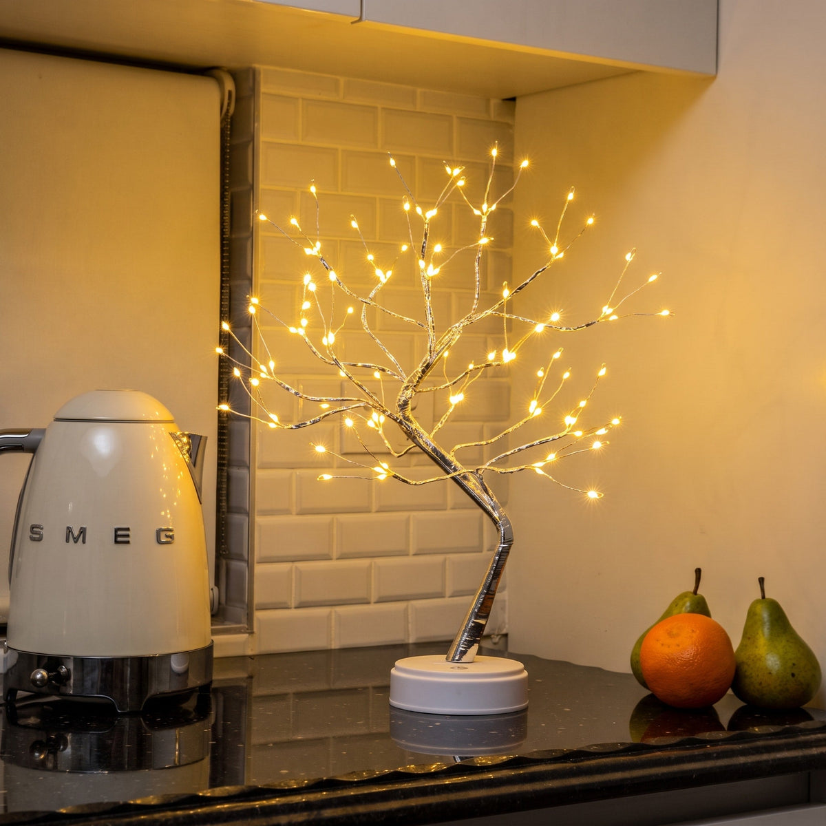 LED Bonsai Tree Branch Table Lamp - Table Lamps - Snow - Oaksoho