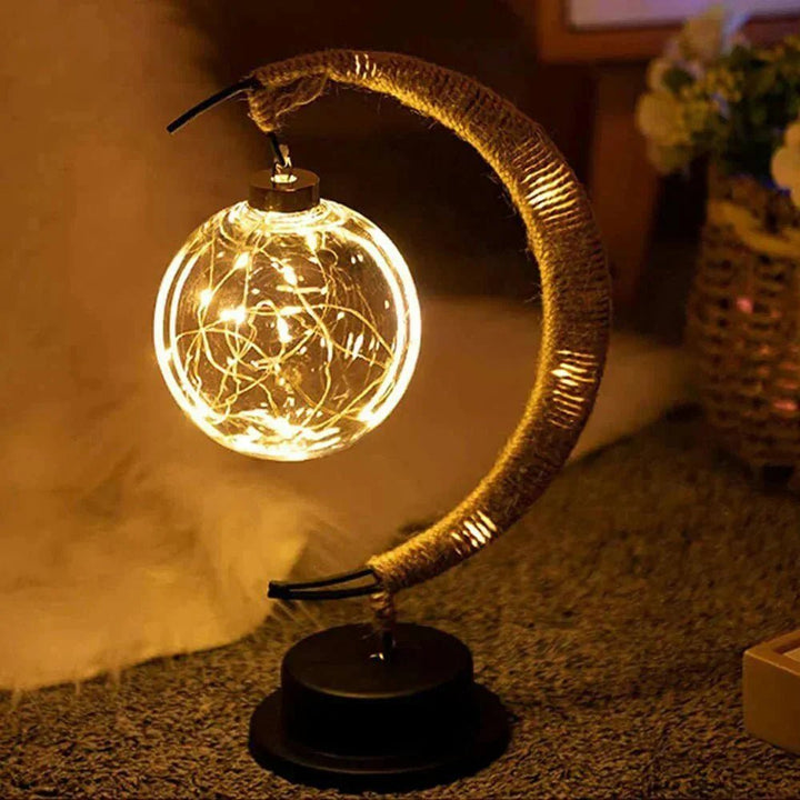 LED Ceiling Light Bedroom Moon Design Energy Saving Metal Frame - Home & Decor Lighting Lamp - Sky Blue - Oaksoho