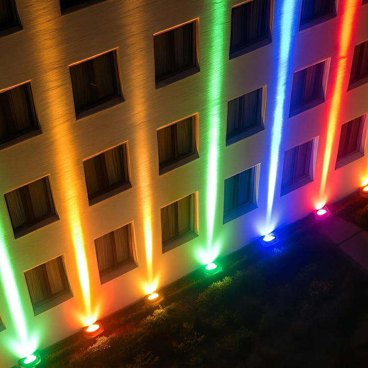 LED Ground Recessed Spotlight for Facade Uplighting - LED Spotlight - Red - Oaksoho