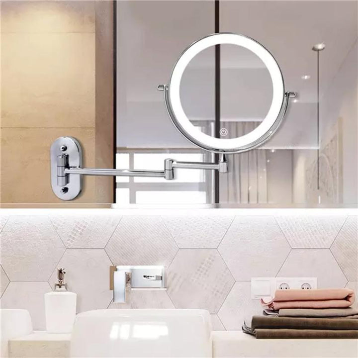 LED Makeup Mirror with Magnification and Wall Mount - Vanity mirror - Oaksoho