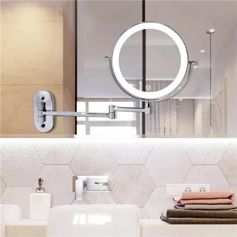 LED Makeup Mirror with Magnification and Wall Mount - Vanity mirror - Oaksoho
