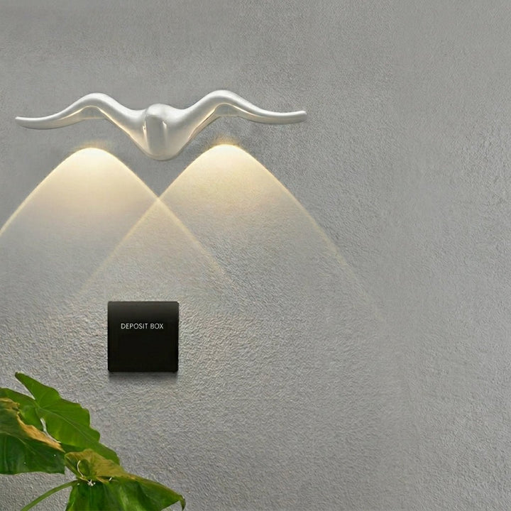 LED Outdoor Wall Light in Decorative Form - Wall Light - White - Oaksoho