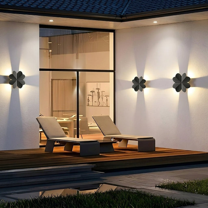 LED Outdoor Wall Light in Decorative Form - Wall Light - Black - Oaksoho