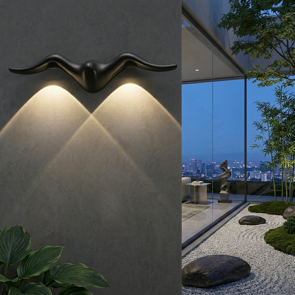 LED Outdoor Wall Light in Decorative Form - Wall Light - Black - Oaksoho