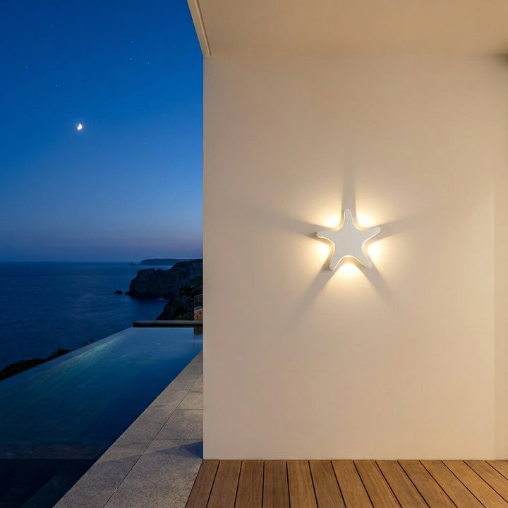 LED Outdoor Wall Light in Decorative Form - Wall Light - White - Oaksoho