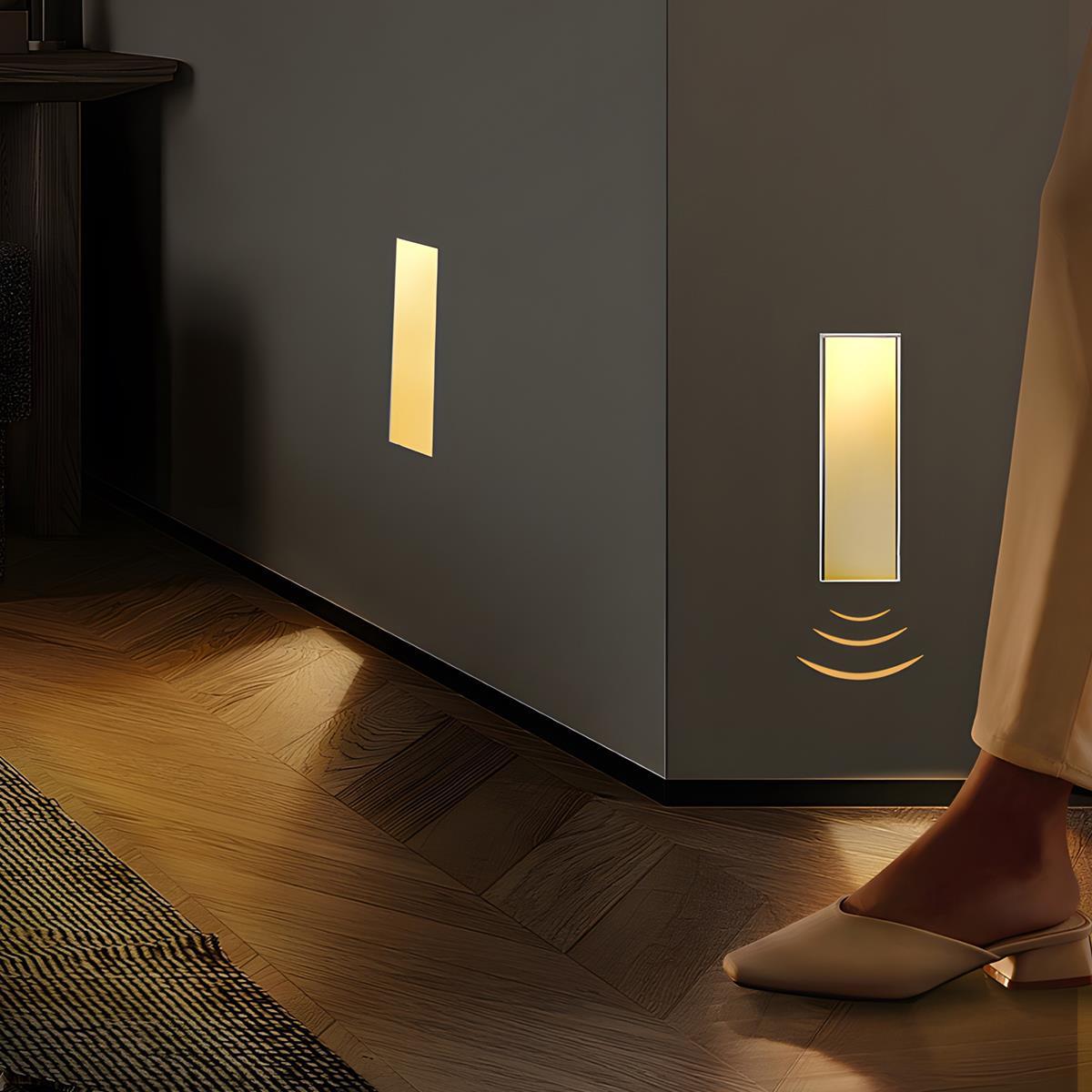 LED Recessed Light with Motion Sensor - Wall Light - Warm White - Oaksoho