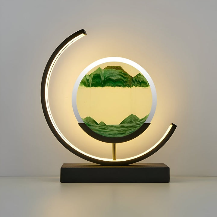 LED Sand Lamp with Remote Control - Table Lamp - Green - Oaksoho