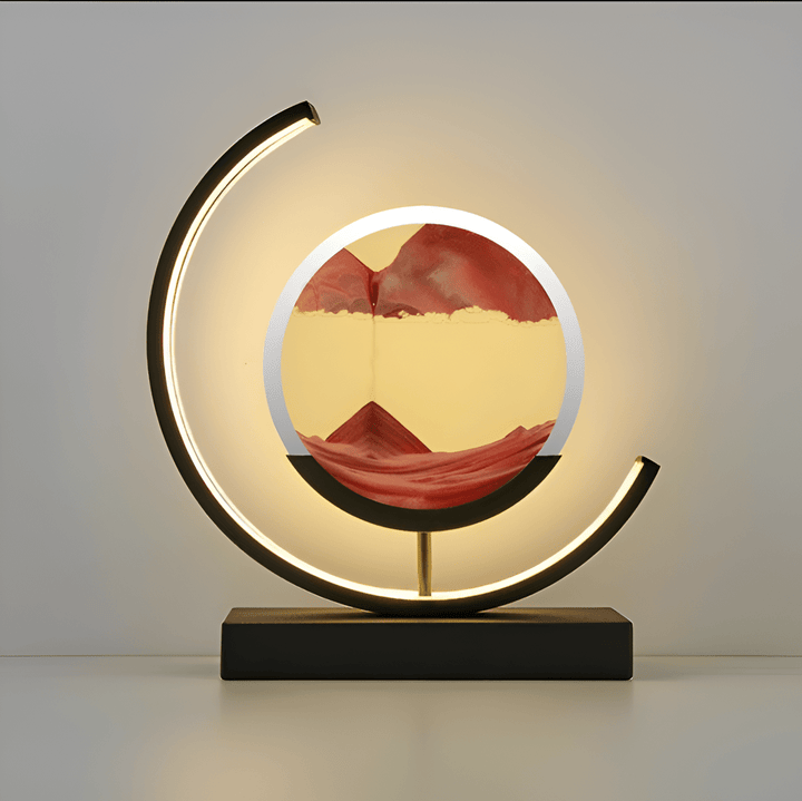 LED Sand Lamp with Remote Control - Table Lamp - Red - Oaksoho