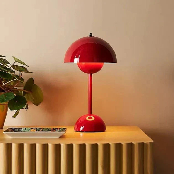 LED Table Lamp in Modern Arch Design - Tischlampen - Red - Oaksoho