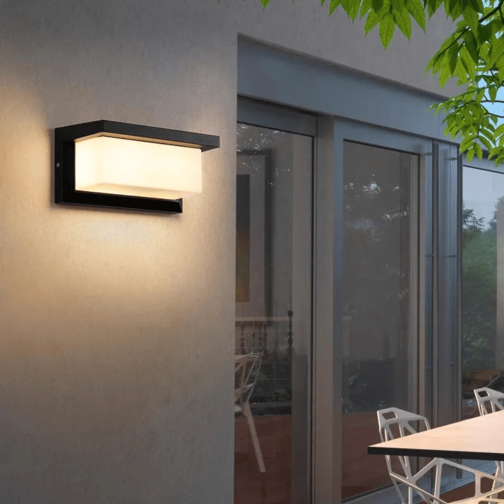 LED Wall Light Outdoor with Motion Sensor for Garden and Terrace - Wall Lights - Framed Box - Oaksoho