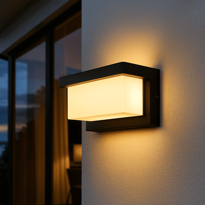 LED Wall Light Outdoor with Motion Sensor for Garden and Terrace - Wall Lights - Framed Box - Oaksoho