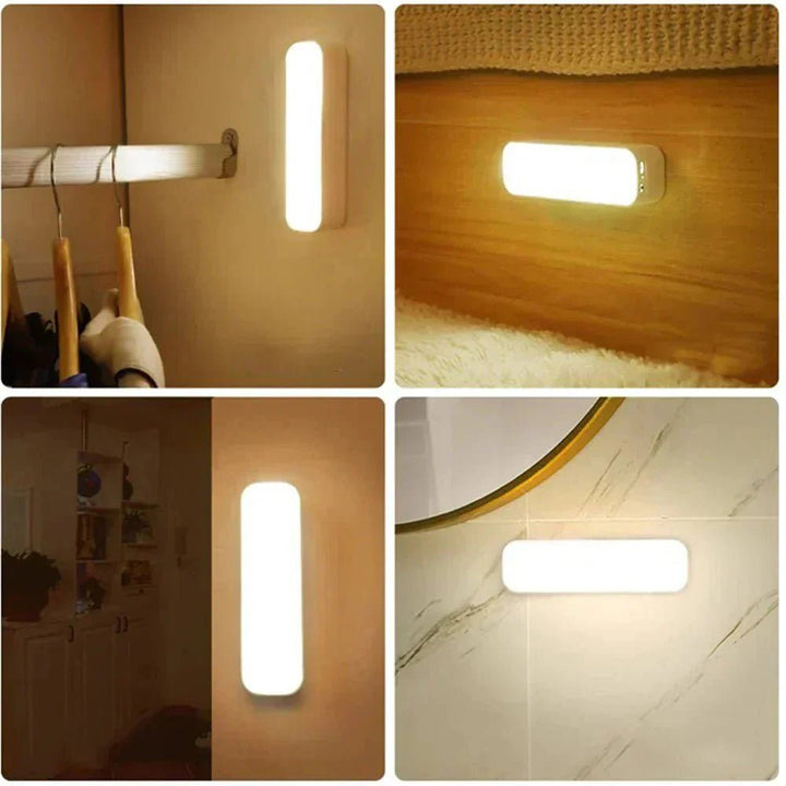 LED Wall Light with Motion Sensor Rechargeable Energy - Saving Indoor Outdoor - Appliques murales - White Motion Sensor - Oaksoho