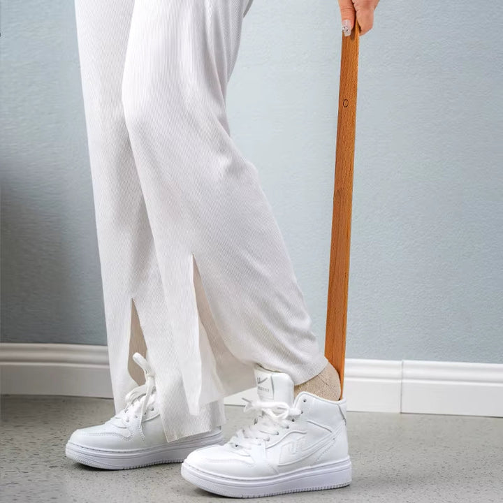Long Shoe Horn with Strong Grip - Living Room - Brown - Oaksoho