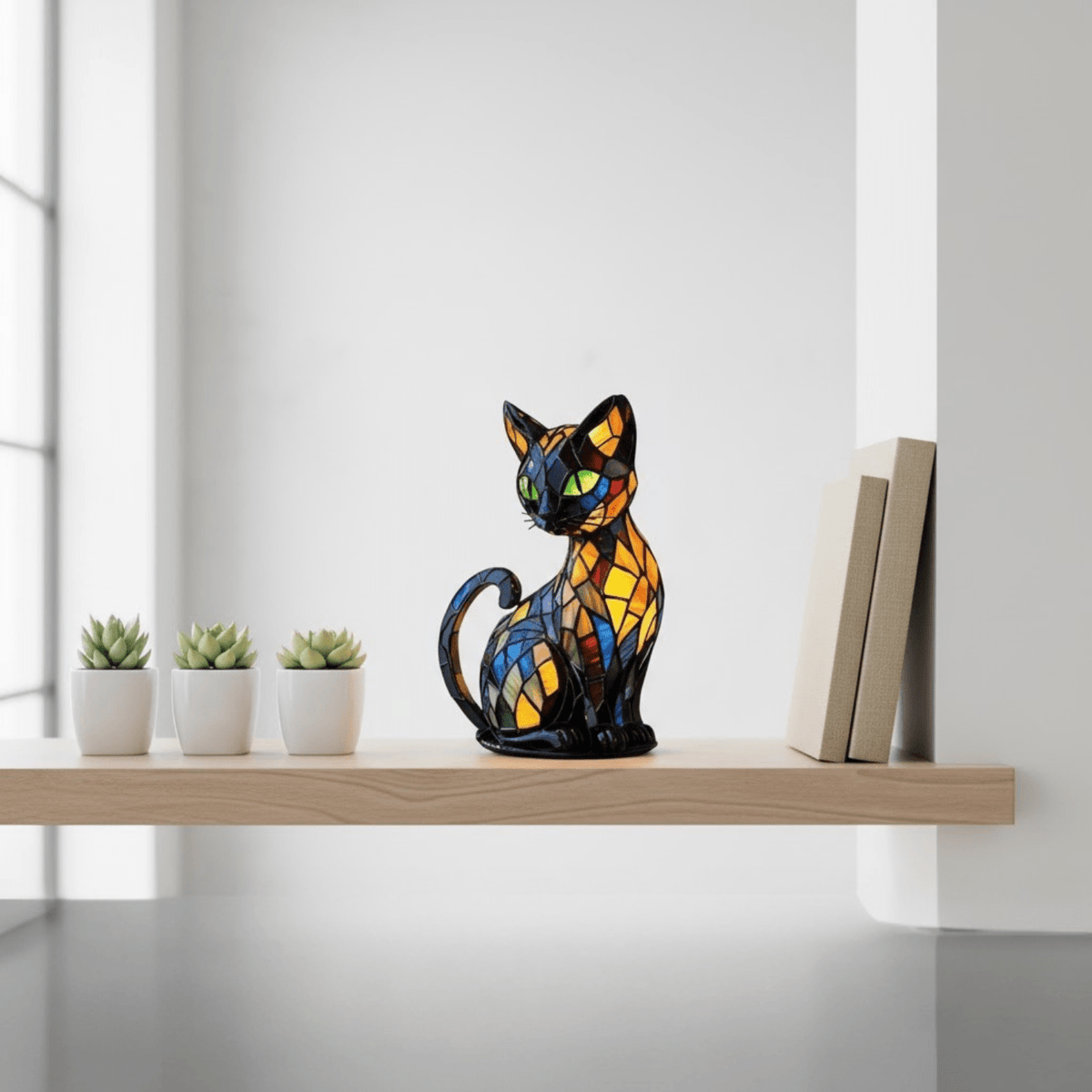 Lumikat – Handmade LED Cat Lamp for Cosiness & Gifts - Table Lamps - Oaksoho