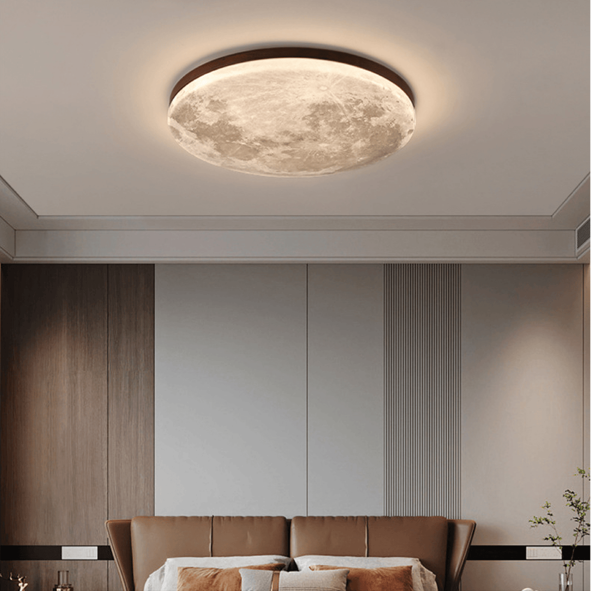 Maan Ceiling Lamp – Modern Dimmable LED Design - Ceiling Lights - Yellow - Oaksoho