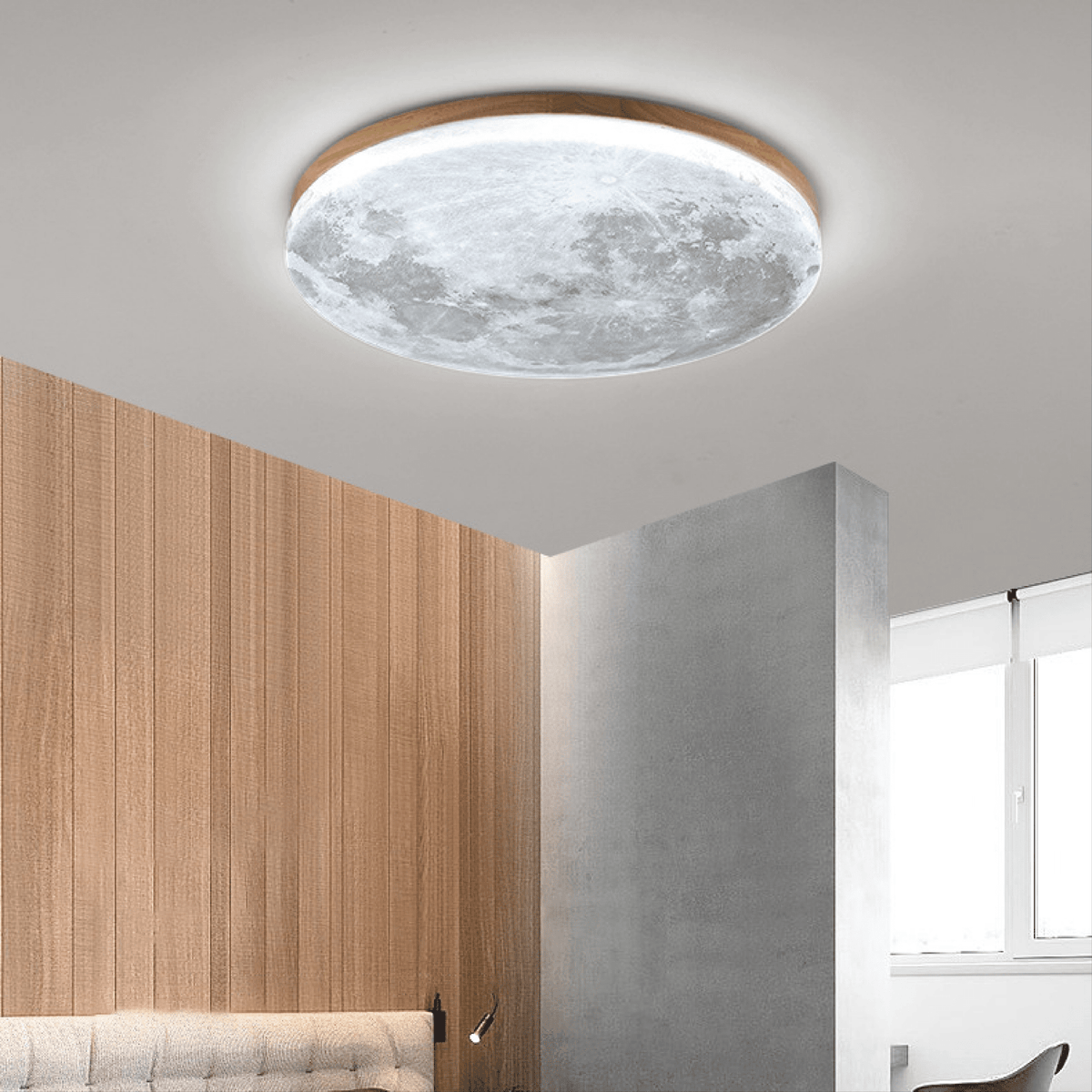 Maan Ceiling Lamp – Modern Dimmable LED Design - Ceiling Lights - White - Oaksoho