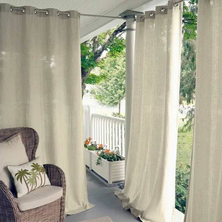 Outdoor Curtain with Loops for Terrace and Balcony
