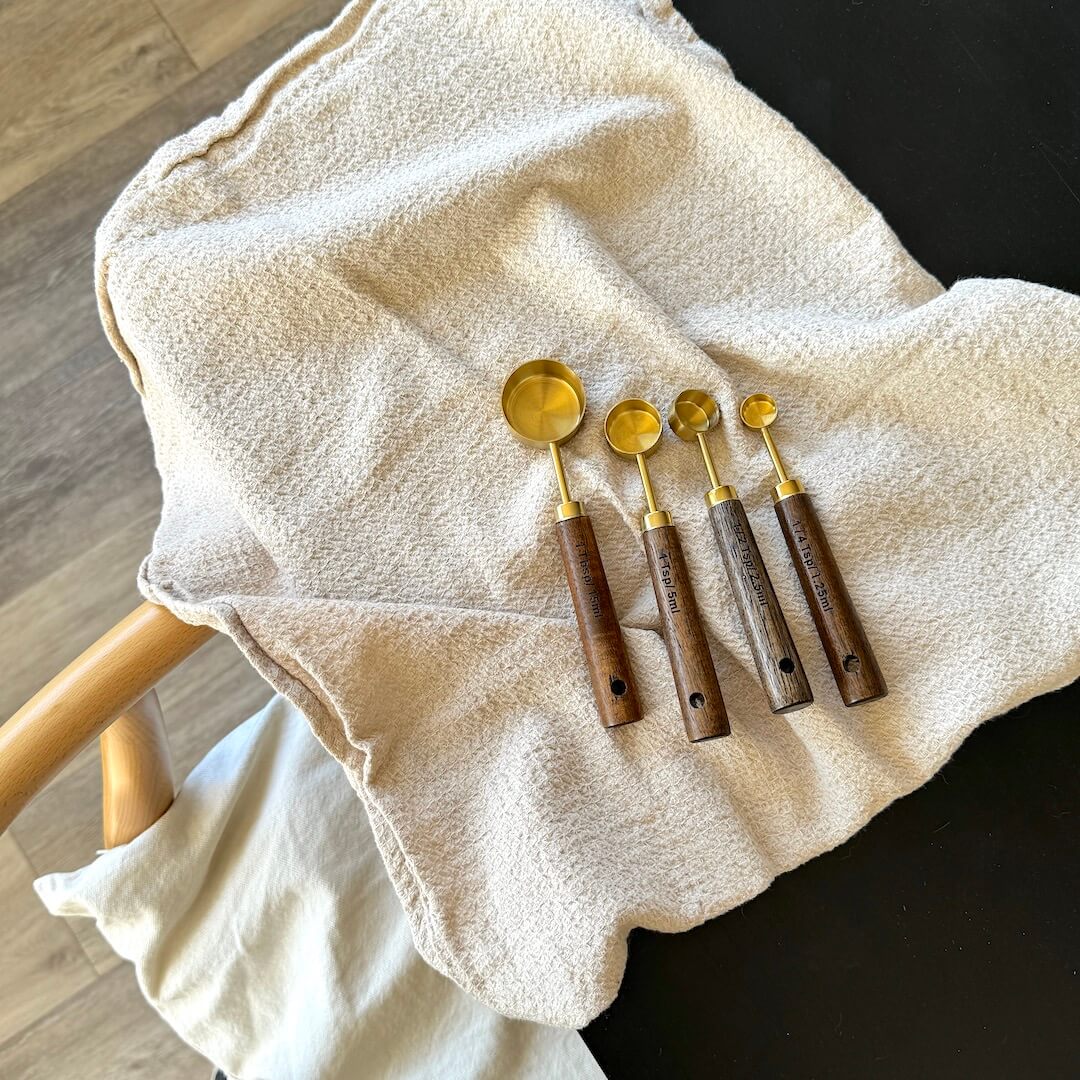 Measuring Cup and Spoon Set with Wooden Handle - Measuring Tools - Measuring cup - Oaksoho