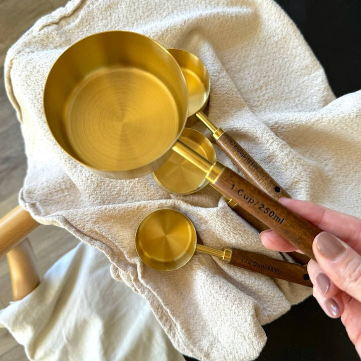 Measuring Cup and Spoon Set with Wooden Handle - Measuring Tools - Complete set - Oaksoho