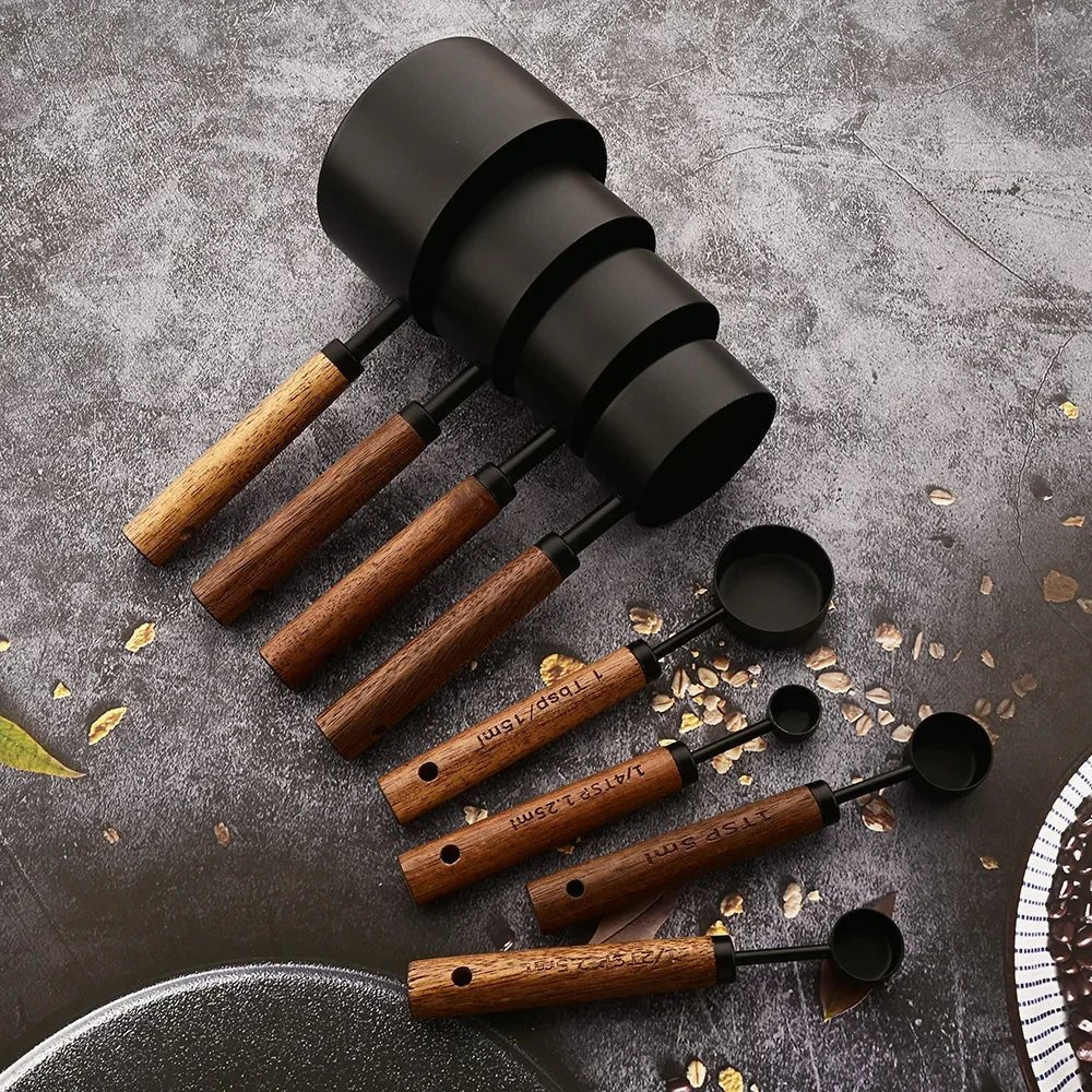 Measuring Cup Set for Cooking and Baking - Measuring Cup - Black - Oaksoho