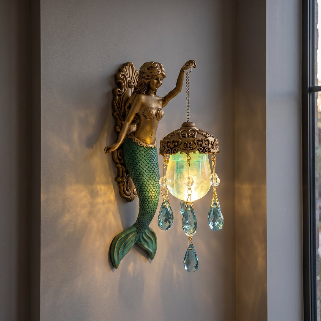 Mermaid Wall Light with Pendant Lantern - Wall Light - Oaksoho