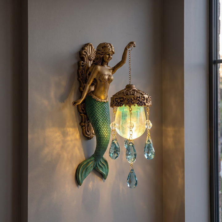 Mermaid Wall Light with Pendant Lantern - Wall Light - Oaksoho