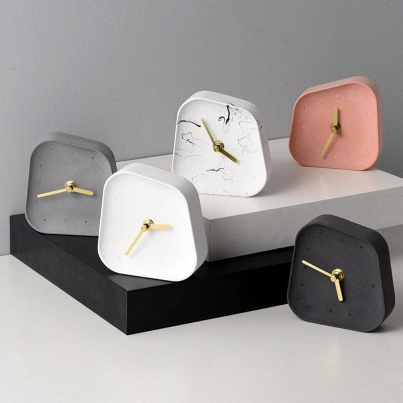 Minimalist Asymmetric Desk Clock - Desk Clock - Dark Grey - Oaksoho