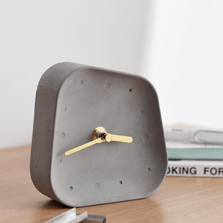 Minimalist Asymmetric Desk Clock - Desk Clock - Grey - Oaksoho