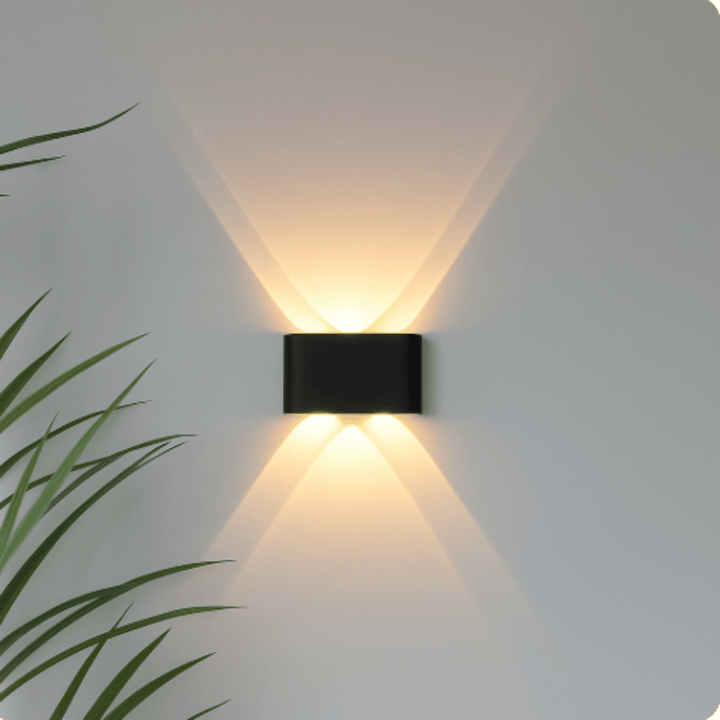 Minimalist LED Wall Light for Outdoor and Indoor Use - Wall Light - 4W | Black - Oaksoho