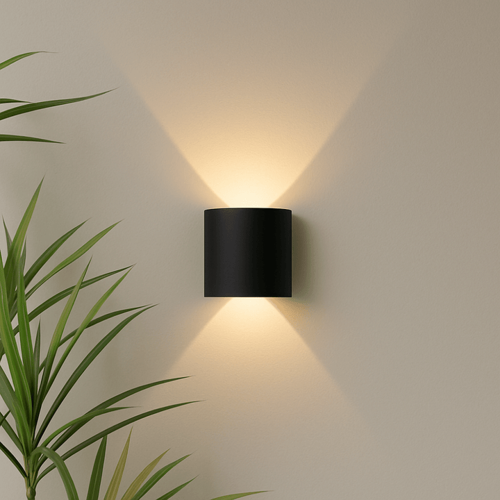 Minimalist LED Wall Light for Outdoor and Indoor Use - Wall Light - 2W | Black - Oaksoho