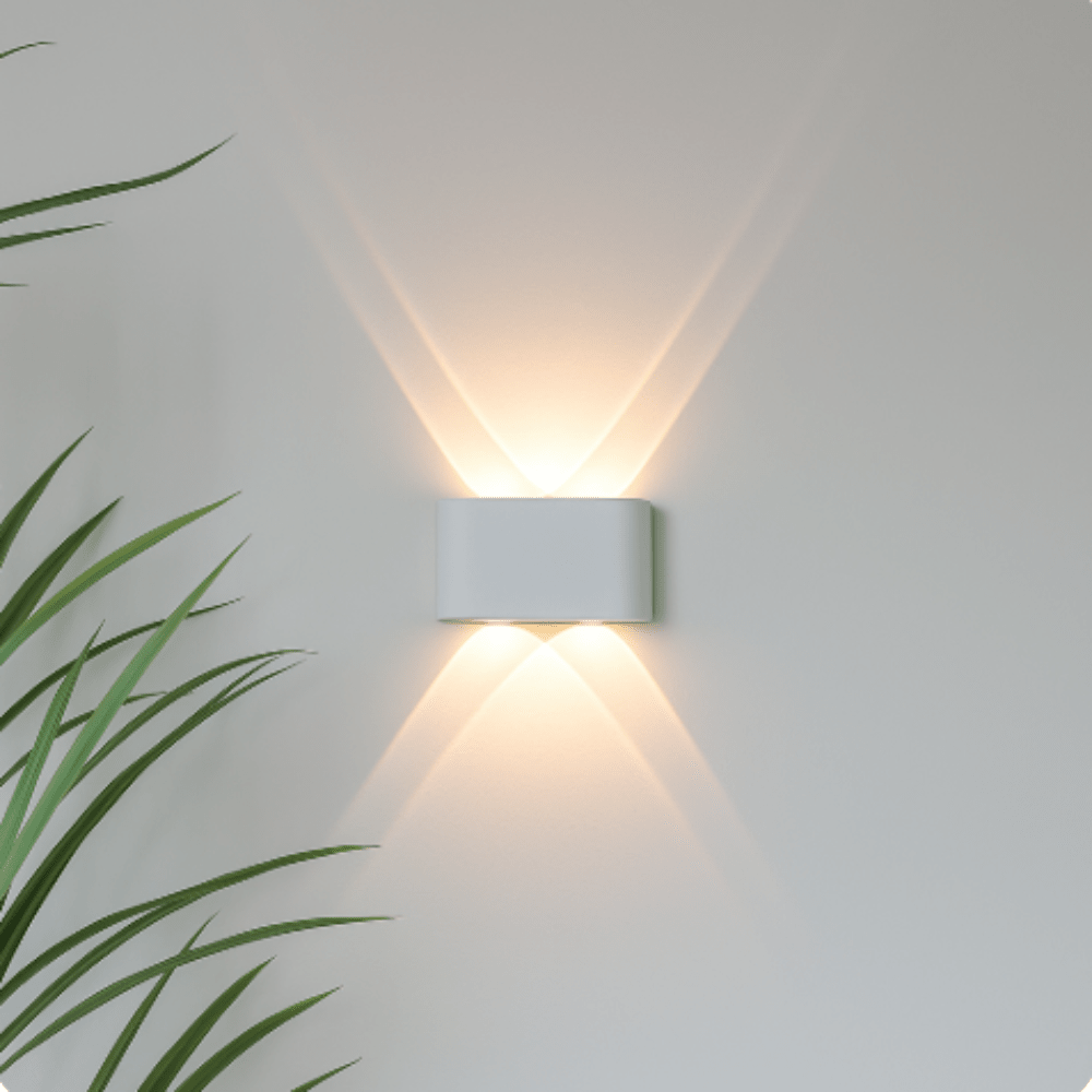Minimalist LED Wall Light for Outdoor and Indoor Use - Wall Light - 4W | White - Oaksoho