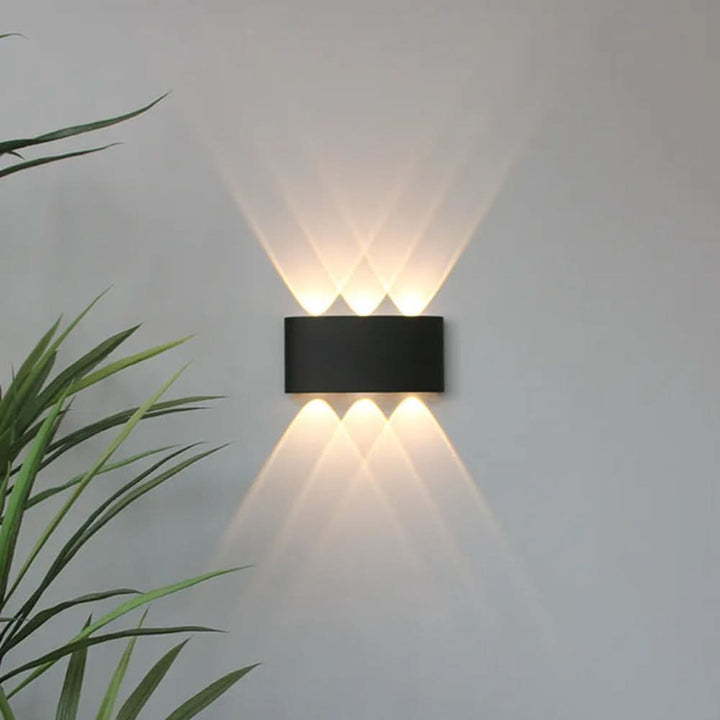 Minimalist LED Wall Light for Outdoor and Indoor Use - Wall Light - 6W | Black - Oaksoho