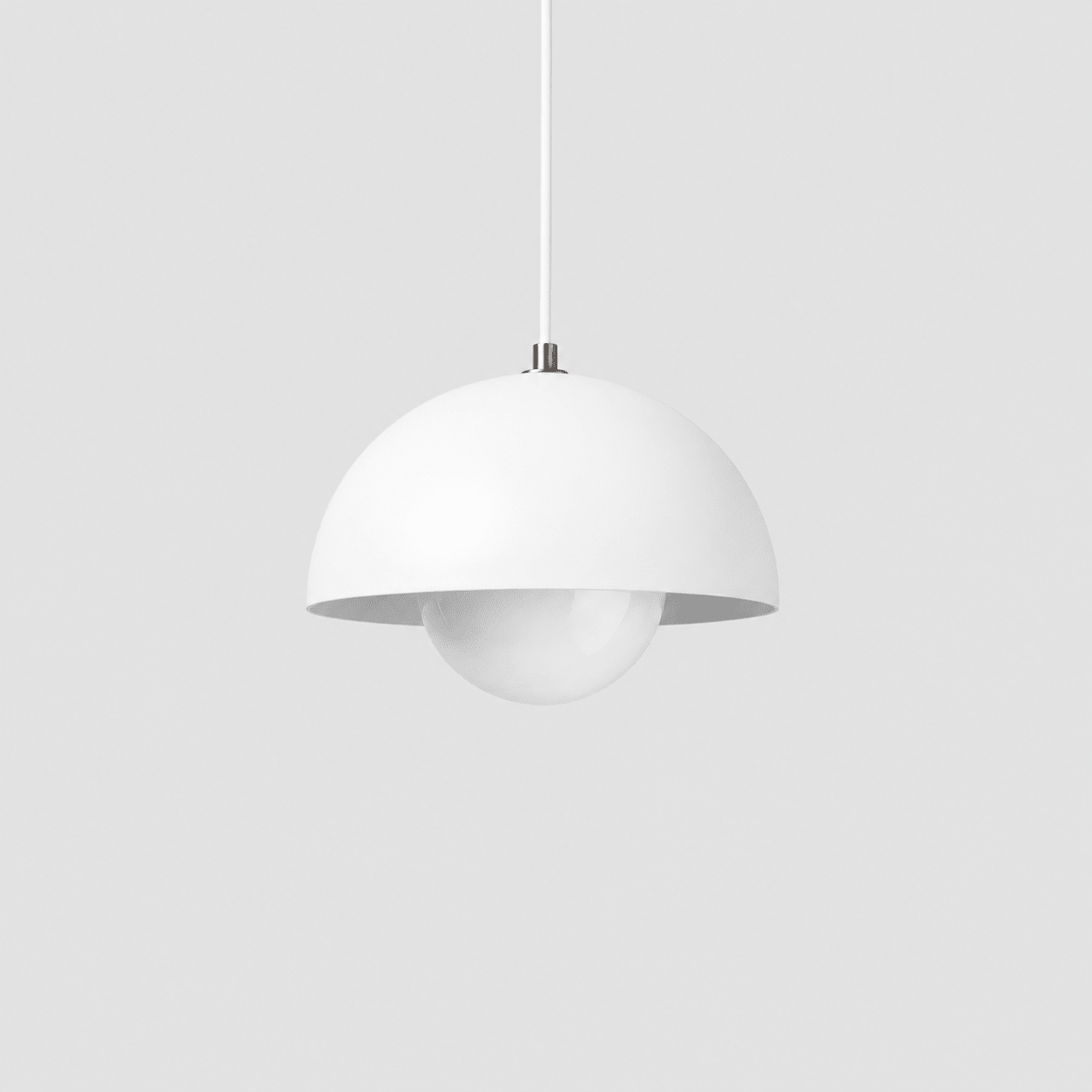 Minimalist Pendant Light Semi-Spherical Shape - Pendant Light - White - Oaksoho