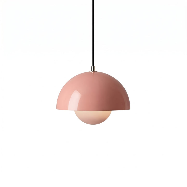 Minimalist Pendant Light Semi - Spherical Shape - Pendat Light - Pink - Oaksoho