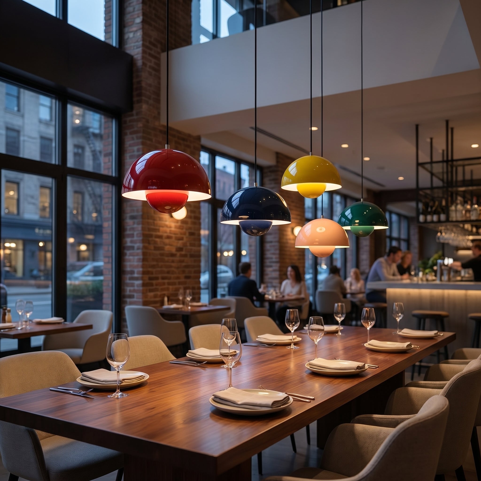 Minimalist Pendant Light Semi - Spherical Shape - Pendat Light - White - Oaksoho