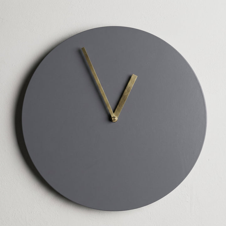Minimalist Round Wall Clock without Numbers - Wall Clock - Grey - Oaksoho