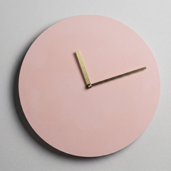 Minimalist Round Wall Clock without Numbers - Wall Clock - Pink - Oaksoho