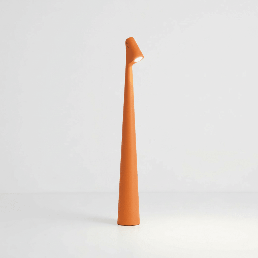 Minimalist Scandinavian Design Cordless LED Table Lamp - Table Lamps - Orange - Oak Soho