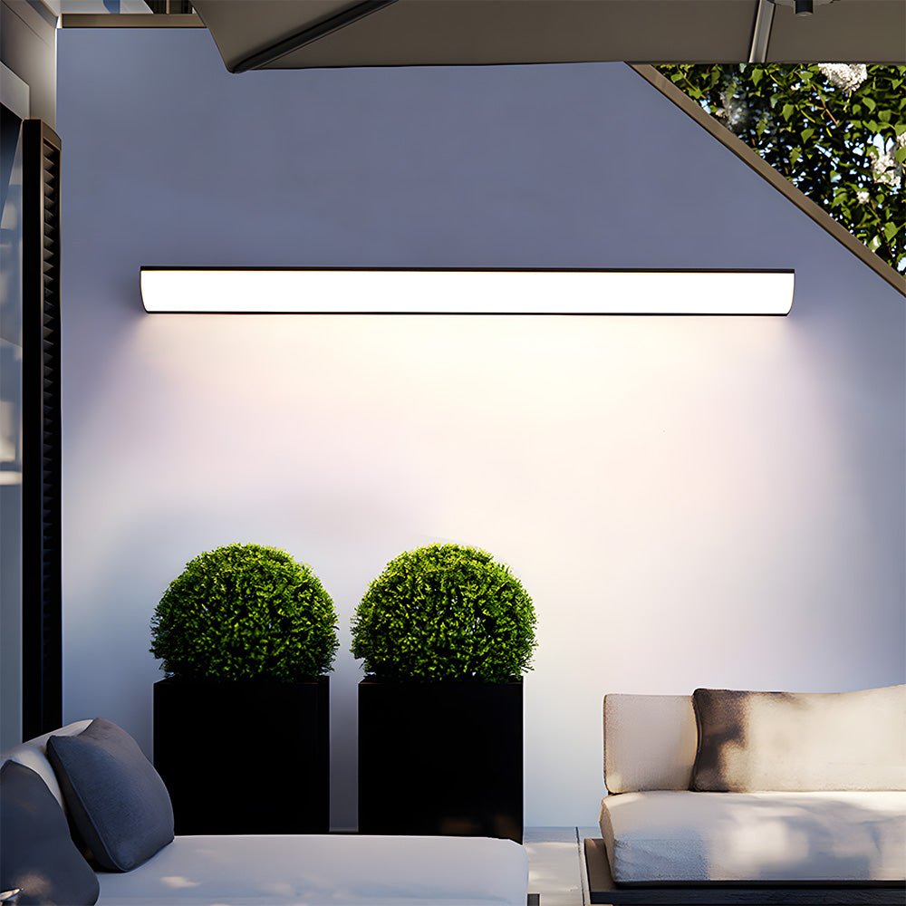 Minimalist Waterproof Outdoor LED Line Wall Light - Wall Light - Black - Oaksoho