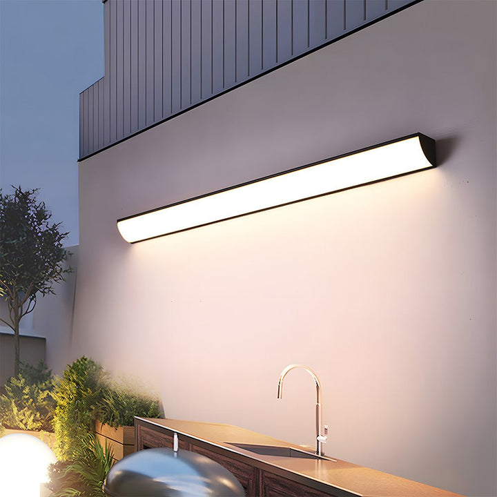 Minimalist Waterproof Outdoor LED Line Wall Light - Wall Light - Black - Oaksoho