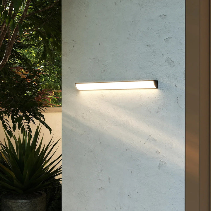 Minimalist Waterproof Outdoor LED Line Wall Light - Wall Light - Black - Oaksoho