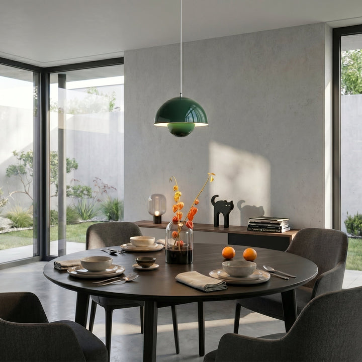 Modern Dome Pendant Light in Danish Design - Pendat Light - Green - Oaksoho