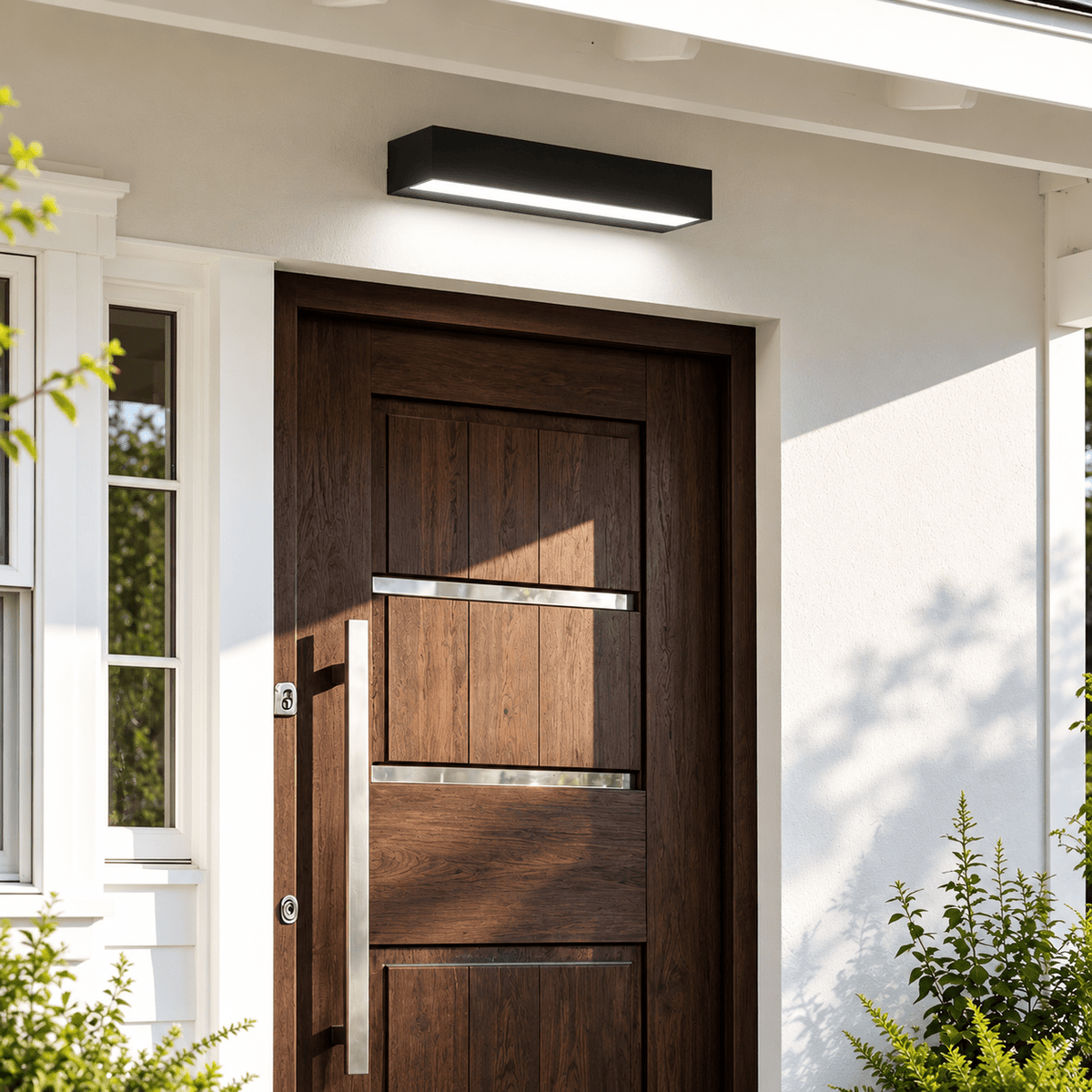 Modern Horizontal Linear LED Wall Light for Outdoor Entryways - Wall Light Fixtures - 80 cm - Oak Soho