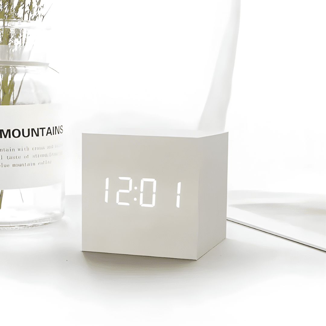 Modern LED Alarm Clock with Clear Display and Smart Features - Alarm Clock - White - Oaksoho